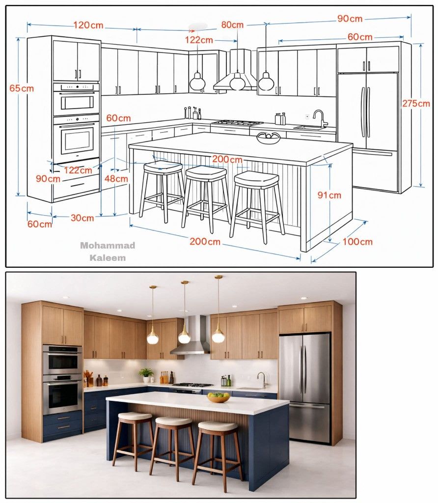 ilustrasi ukuran furniture